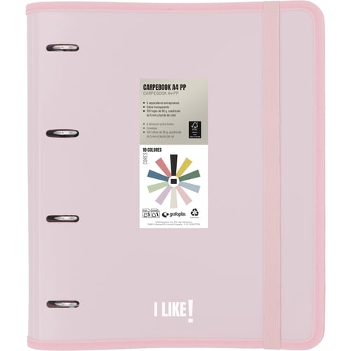 CARPEBLOC GRAF.PP LIKE3 A4 4AN.80h ROSA