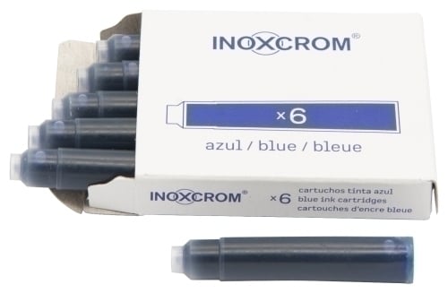 TINTA ESTILOG.INOXCROM CAJA 6 CART.AZUL