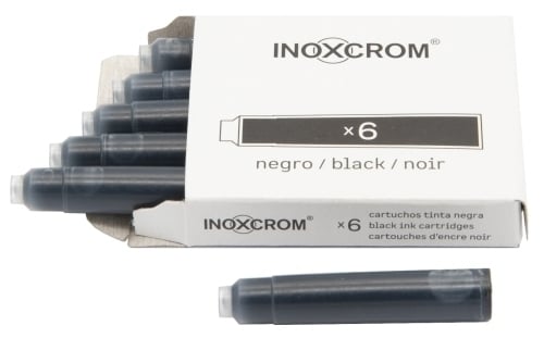 TINTA ESTILOG.INOXCROM CAJA 6 CART.NEGRO