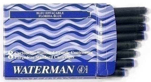 TINTA ESTILOG.WATERMAN 8 CART.AZ.FLORIDA