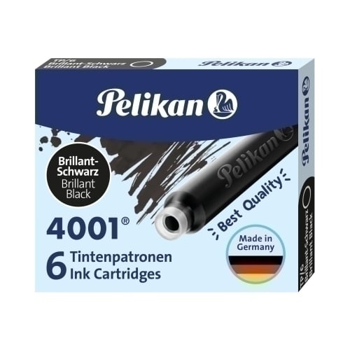 TINTA ESTILOG.PELIKAN 6 CART.TP/6 NEGRO