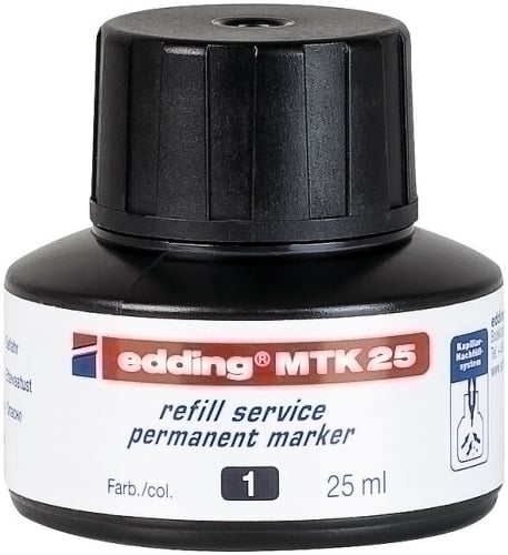 TINTA ROTUL.EDDING PERM.25 ml MTK25 NEGR