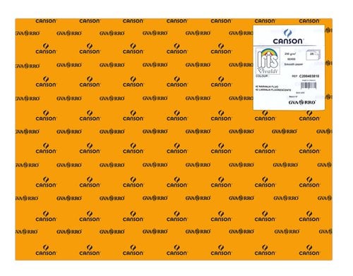 CARTULINA FLUOR 50x65 IRIS NARANJA P/2