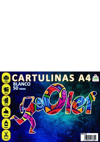 CARTULINA A4 OLEF 185g BLANCO P/50