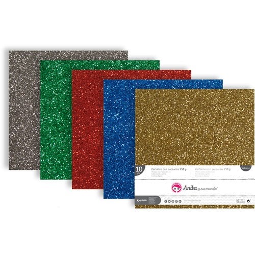 CARTULINA PURPURINA 30,5x30,5 PLATA P/10
