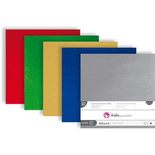 CARTULINA METAL 30,5x30,5 PLATA P/10