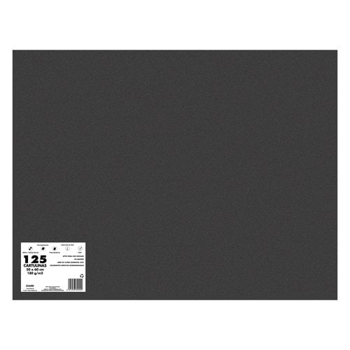 CARTULINA 50x65 DOHE 180g NEGRO P/125