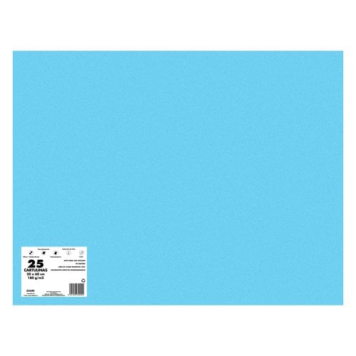 CARTULINA 50x65 DOHE 180g AZUL OC. P/25