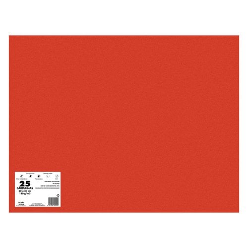 CARTULINA 50x65 DOHE 180g ROJO P/25