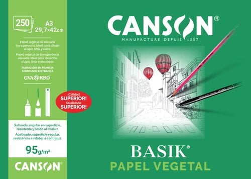 LAMINA PAPEL VEGETAL A3 95 gr
