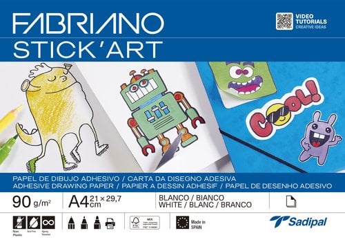 LAMINAS DIBUJO FABRIANO ADH. A4 BLANCO P