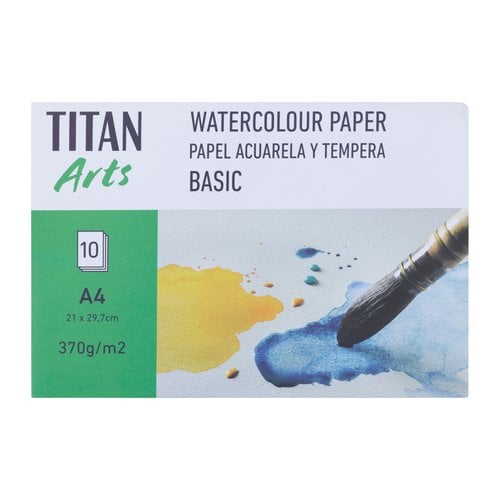 LAMINA TITAN AC ACUARELA A4 LISO 370g 1