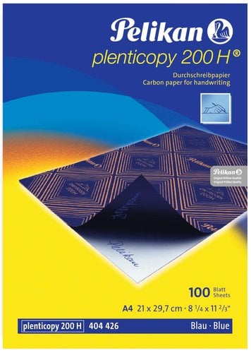 PAPEL CARBON PLENTICOPY A4 cj.100 AZUL