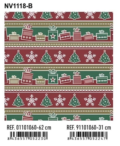 PAPEL REGALO BOBINA BK.31x80 NAVIDAD