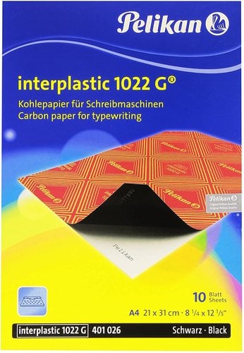 PAPEL CARBON INTERPLASTIC A4 cj.10 NEGR