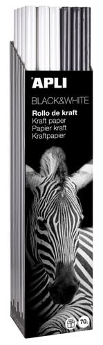 PAPEL REGALO RL.APLI 1x3 BLACK&WHITE (30