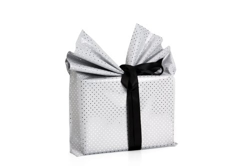 PAPEL REGALO COLIBRI 30x30 BLANCO C/PUNT