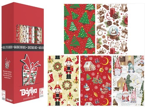 PAPEL REGALO RL.BK.0,7x5 NAVIDAD (40)