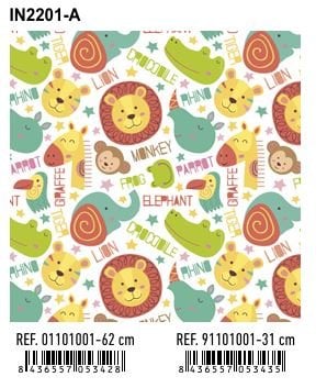 PAPEL REGALO BOBINA BK.62x80 INFANTIL