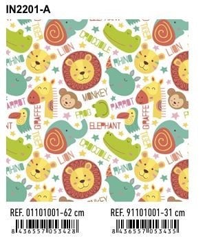 PAPEL REGALO BOBINA BK.31x80 INFANTIL