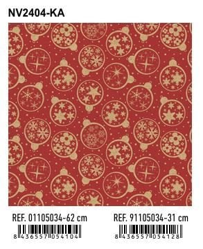 PAPEL REGALO BOBINA BK.31x80 NAVIDAD