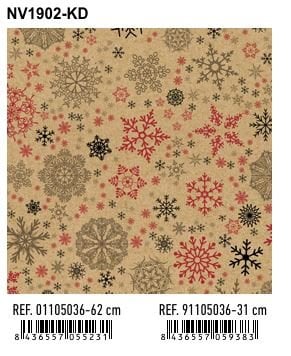 PAPEL REGALO BOBINA BK.62x80 NAVIDAD