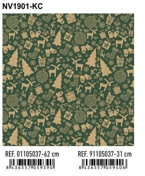 PAPEL REGALO BOBINA BK.31x80 NAVIDAD