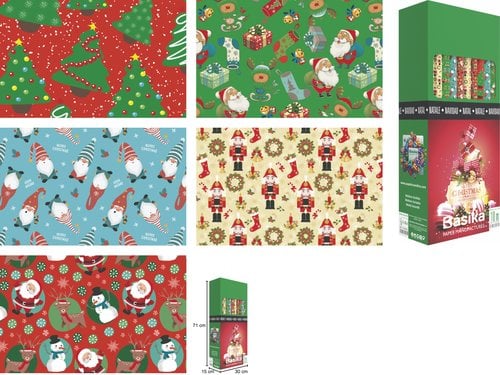 PAPEL REGALO RL.BK.0,7x10 NAVIDAD (30)