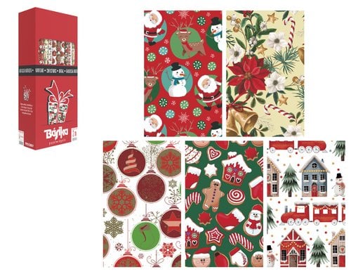 PAPEL REGALO RL.BK.0,7x2 NAVIDAD (50)