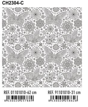 PAPEL REGALO BOBINA BK.31x80 T.AÑO