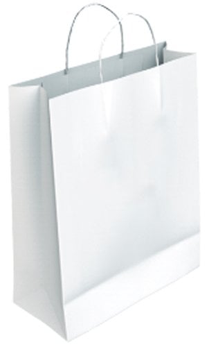 BOLSA PAPEL KRAFT BLANCO 18x24 BL P/50
