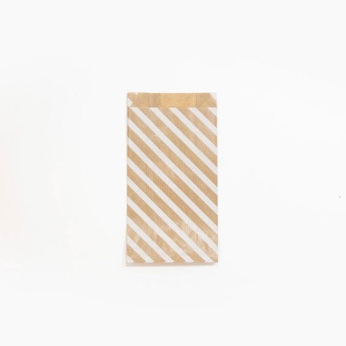 BOLSA PAPEL KRAFT 12x24 RAYAS P/50