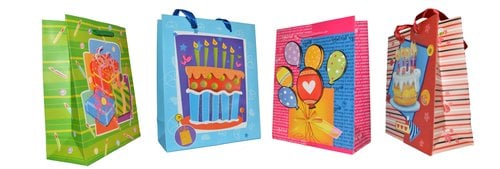BOLSA PAPEL RELIEVE PAQ.12 SURTIDAS