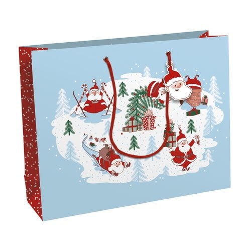 BOLSA PAPEL KRAFT 37x27 PAPA NOEL P/6