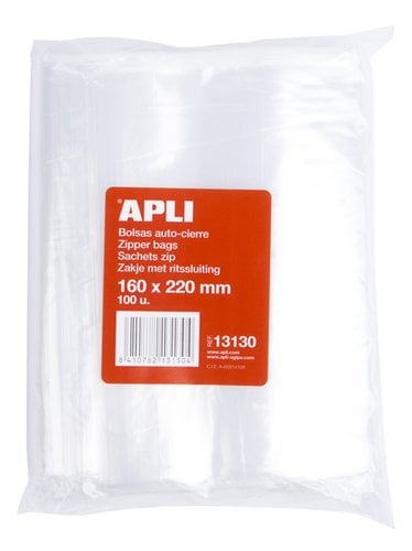 BOLSAS APLI AUTO-CIERRE 160x220 P/100