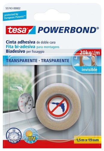 CINTA DOBLE CARA TESA 1,5x19 TRANS