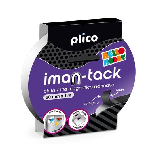 CINTA ADHESIVA PLICO IMAN-TACK 1m x20 mm
