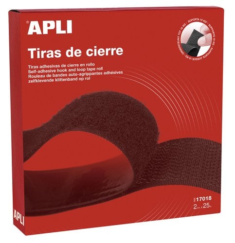 CINTA VELCRO APLI ADHESIVA 2x25 m NG
