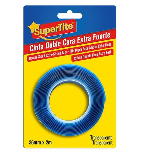 CINTA DOBLE CARA SUPERTITE 2mx36mm FUERT