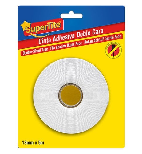 CINTA DOBLE CARA SUPERTITE 5mx18mm