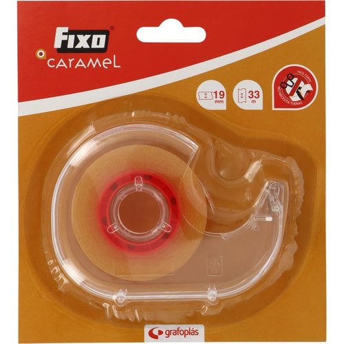 CINTA ADHESIVA FIXO CARAMEL 33x19 C/DISP