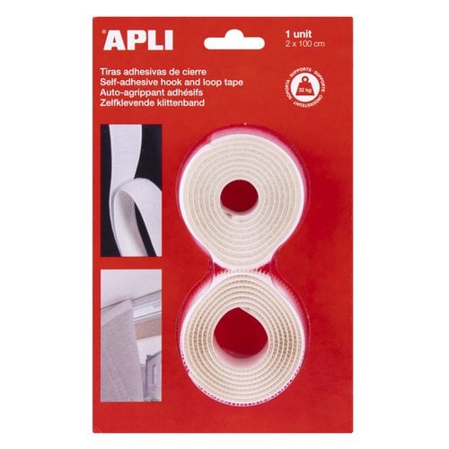 CINTA VELCRO APLI ADHESIVA 2x100 cm BL