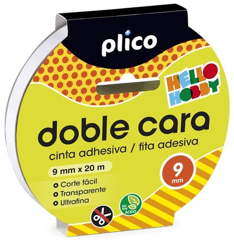 CINTA DOBLE CARA PLICO 9x20