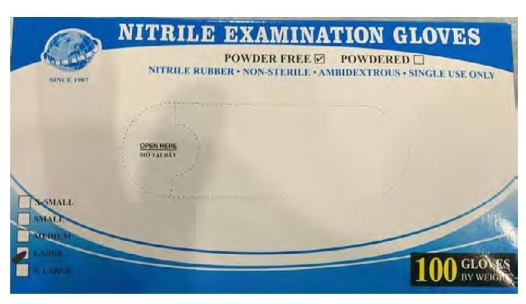 GUANTES DE NITRILO SIN POLVO TALLA XL CAJA