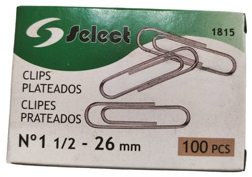 CLIP SELECT Nº1,5 (26 mm) PLATD.Cj.100