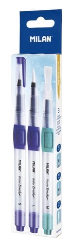 PINCEL DE AGUA MILAN RECARGABLE C/3