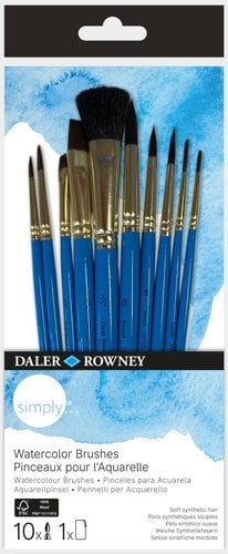 PINCEL DALER ROWNEY ACUARELA SET 10