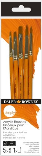 PINCEL DALER ROWNEY ACRILICO SET 5