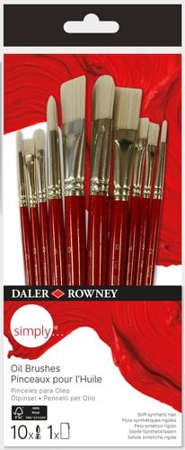 PINCEL DALER ROWNEY OLEO SET 10