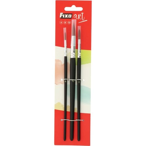 PINCEL FIXOART SET de 3 (Nº 4-8-12)